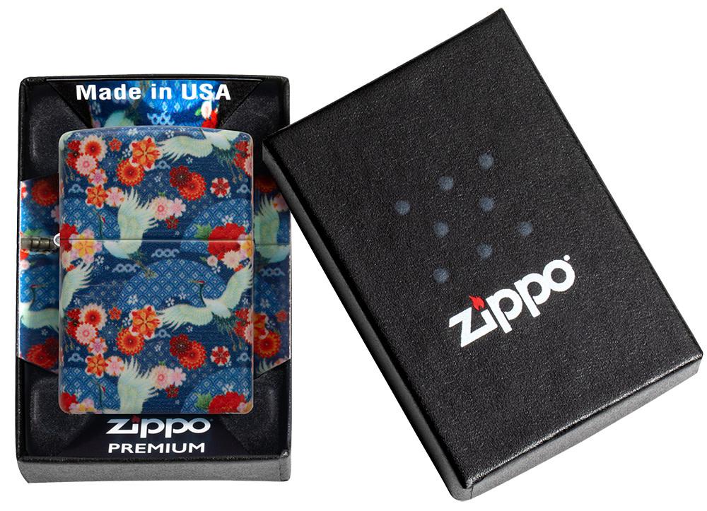 Kimono Design 540 Color Windproof Lighter in it's packaging.