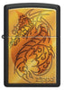 Front shot of Flame and Dragon Black Matte Windproof Lighter.