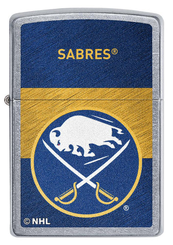 Front of NHL® Buffalo Sabre Street Chrome™ Windproof Lighter