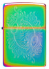 Front shot of Laser Engraved Spiritual Design Multi Color Windproof Lighter.
