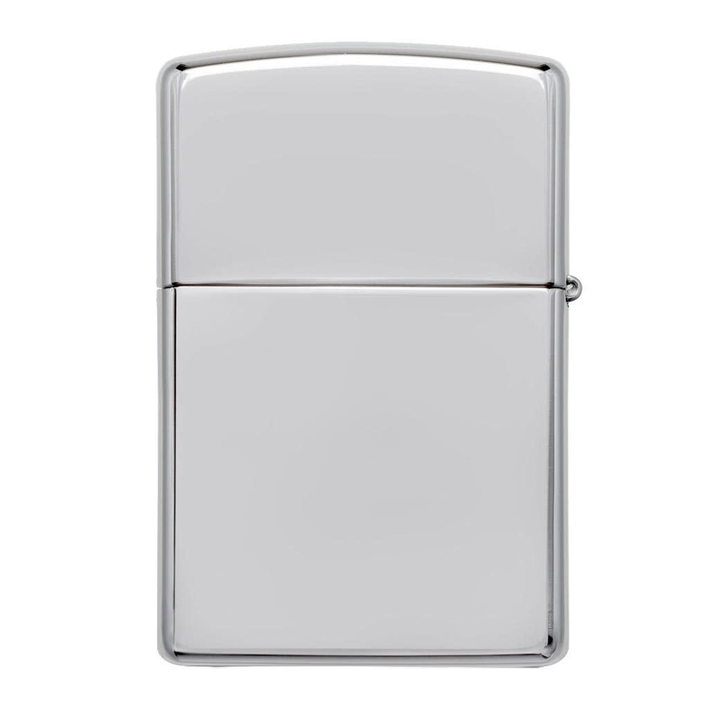 Back view of ArmorÂ® High Polish Chrome Windproof Lighter