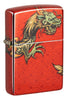 Front shot of Zippo Dragon Design 540 Fusion Windproof Lighter standing at a 3/4 angle.
