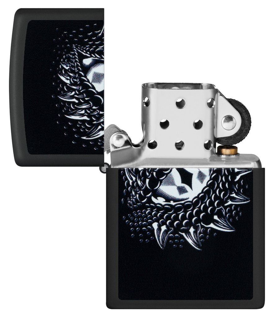 Zippo Black Light Dragon Eye Design Black Matte Windproof Lighter