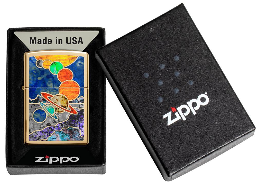 Fusion Space High Polish Brass Windproof Lighter | Zippo USA