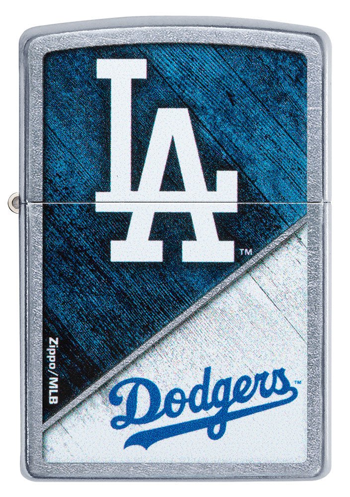Front shot of MLB™ Los Angeles Dodgers™ Street Chrome™ Windproof Lighter.