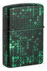 Back shot of Glow In the Dark 540 Color Pattern Design Windproof Lighter standing at a 3/4 angle.