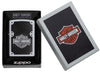 Harley-Davidson® Satin Chrome Windproof Lighter in packaging
