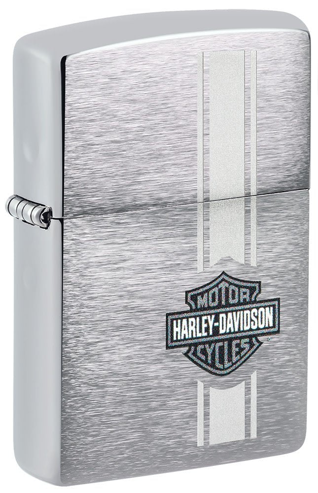 Harley-Davidson® Bar and Shield Brushed Chrome Windproof Lighter