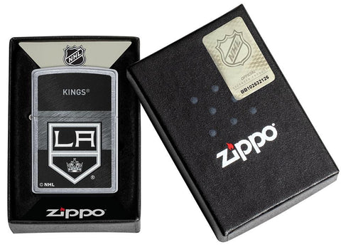 NHL® LA Kings Street Chrome™ Windproof Lighter in its packaging