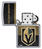 NHL® Vegas Golden Knights Street Chrome™ Windproof Lighter with its lid open and unlit