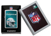 NFL Miami Dolphins Helmet Street Chrome Windproof Lighter in its packaging.