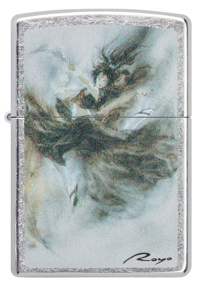 Front shot of Luis Royo Design Street Chromeâ„¢ Windproof Lighter.