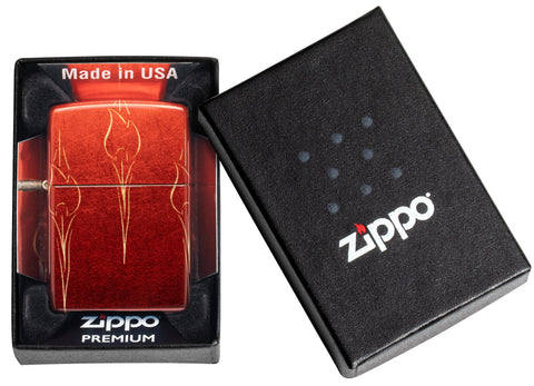 Ombre Zippo Flames 540 Fusion Windproof Lighter in its packaging.