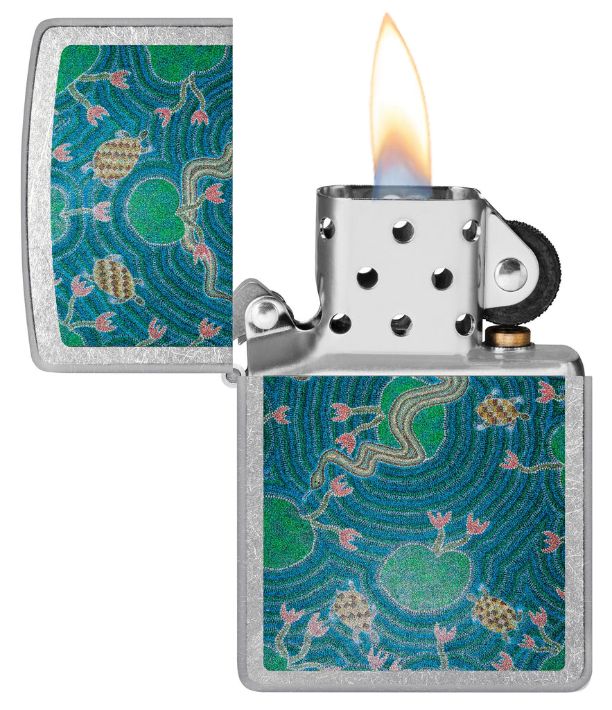 Zippo John Smith Gumbula Snake Turple Design Street Chrome Windproof zippo-john-smith-gumbula-snake-turple-design-street-chrome-windproof