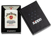 Jim Beam Label Logo White Matte Windproof Lighter in its packaging.