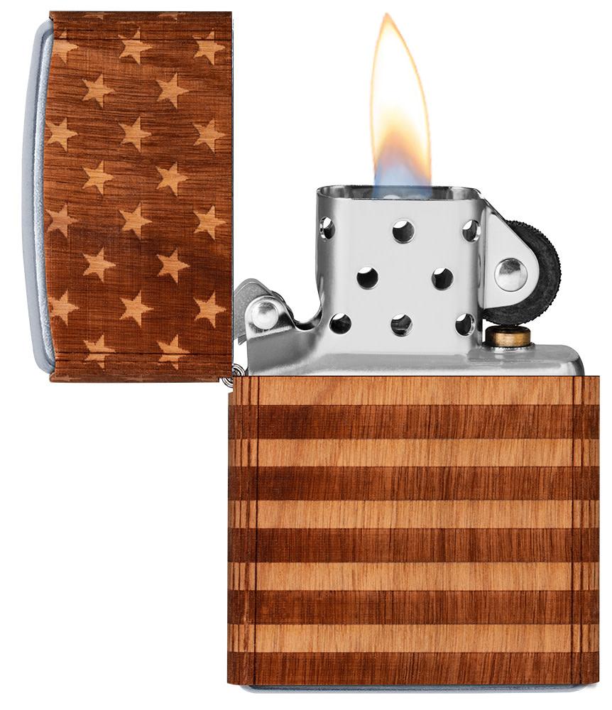 WOODCHUCK USA American Flag Wrap Windproof Lighter | Zippo USA