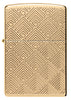 Front view of Zippo Pattern Design Armor High Polish Brass Windproof Lighter.