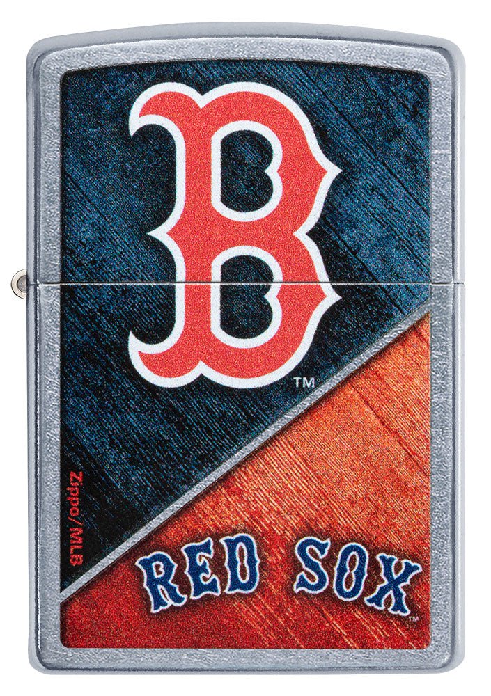 Front shot of MLB™ Boston Red Sox™ Street Chrome™ Windproof Lighter.