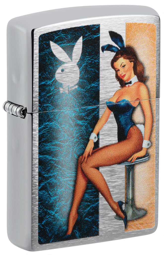 Zippo Playboy Playmate Brushed Chrome Windproof Lighter | Zippo USA