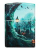 Back shot of Zippo Graveyard Design 540 Color Windproof Lighter.