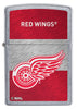 Front of NHL® Detroit Red Wings Street Chrome™ Windproof Lighter