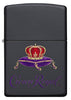 Front view of Crown Royal® Logo Black Matte Windproof Lighter.