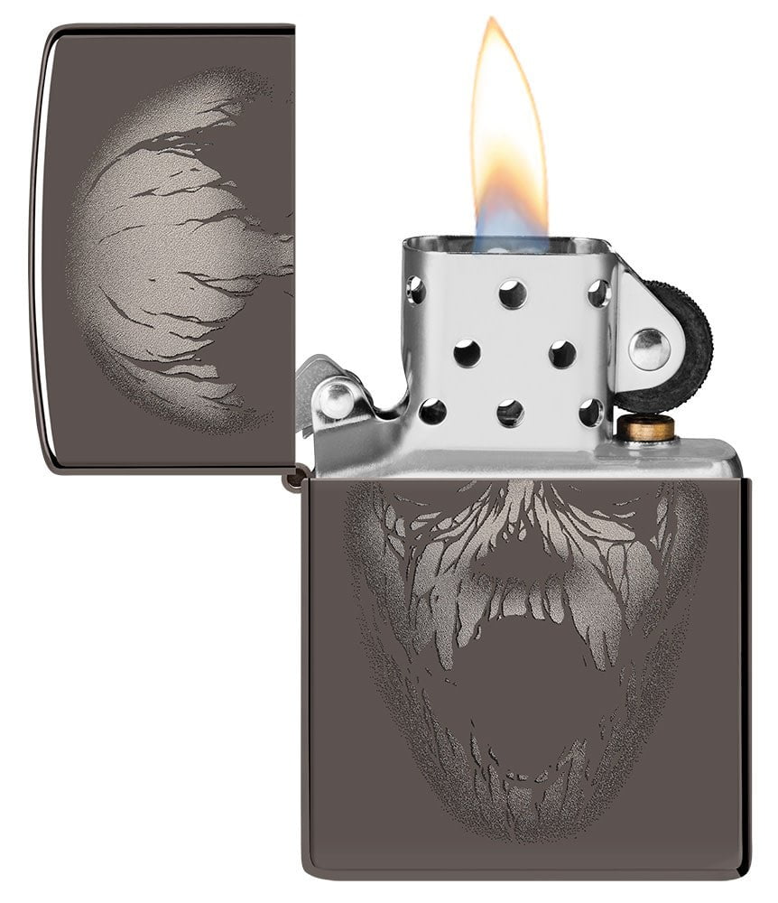 Screaming Monster Design Photo Image Black Ice® Windproof Lighter 