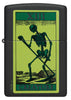 Front shot of Creature Skeleton Black Matte Windproof Lighter.