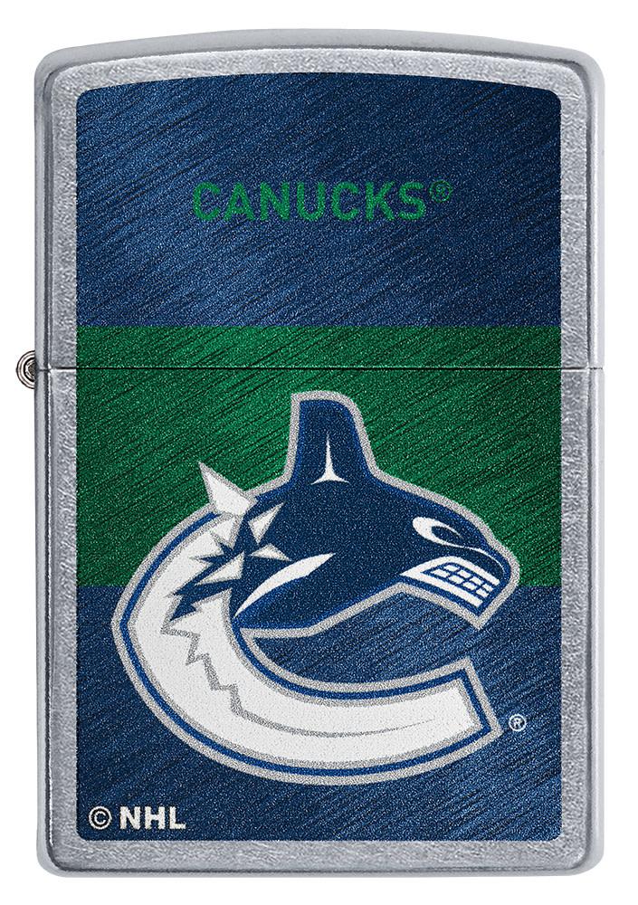Front of NHL® Vancouver Canucks Street Chrome™ Windproof Lighter