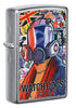 Front shot of Watch Dogs®: Legion Gas Mask Windproof Lighter standing at a 3/4 angle.