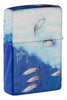 Back view of Zippo Guy Harvey 2023 Artist Livestream Windproof Lighter standing at a 3/4 angle.