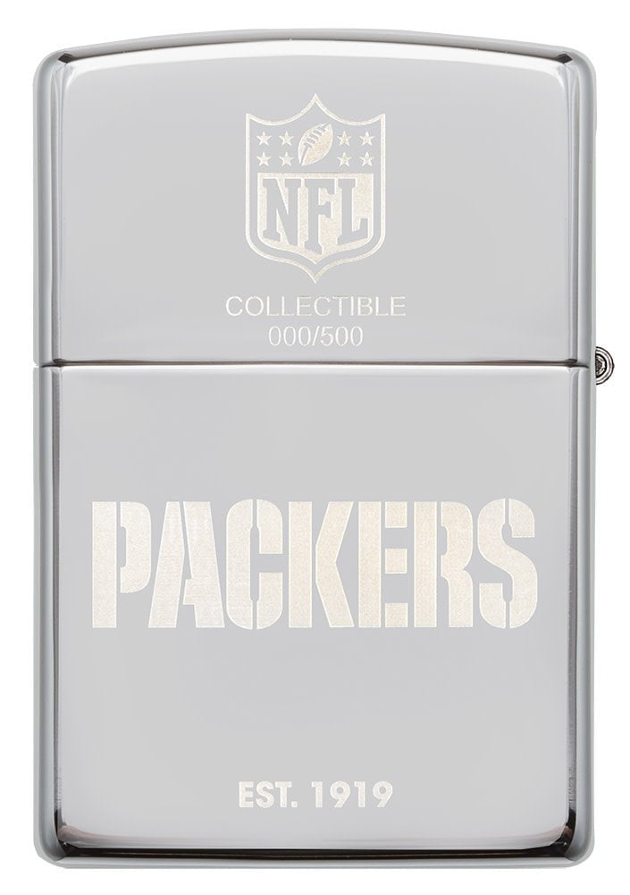 Back of NFL Green Bay Packers Deep Carve Collectible Windproof Lighter