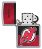 NHL® New Jersey Devils Street Chrome™ Windproof Lighter with its lid open and unlit