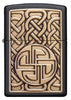 Front of Norse Emblem Design Black Matte Windproof Lighter