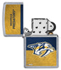 NHL® Nashville Predators Street Chrome™ Windproof Lighter with its lid open and unlit