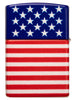 Back view of Zippo Stars and Stripes Flag Design 540 Color Matte Windproof Lighter.