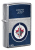 Front shot of NHL® Winnipeg Jets Street Chrome™ Windproof Lighter standing at a 3/4 angle