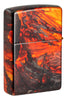 Back shot of Zippo Lava Flow Design 540 Fusion Windproof Lighter standing at a 3/4 angle.