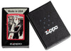 Zippo Skull King Queen Beauty Red Matte Windproof Lighter in its packaging.