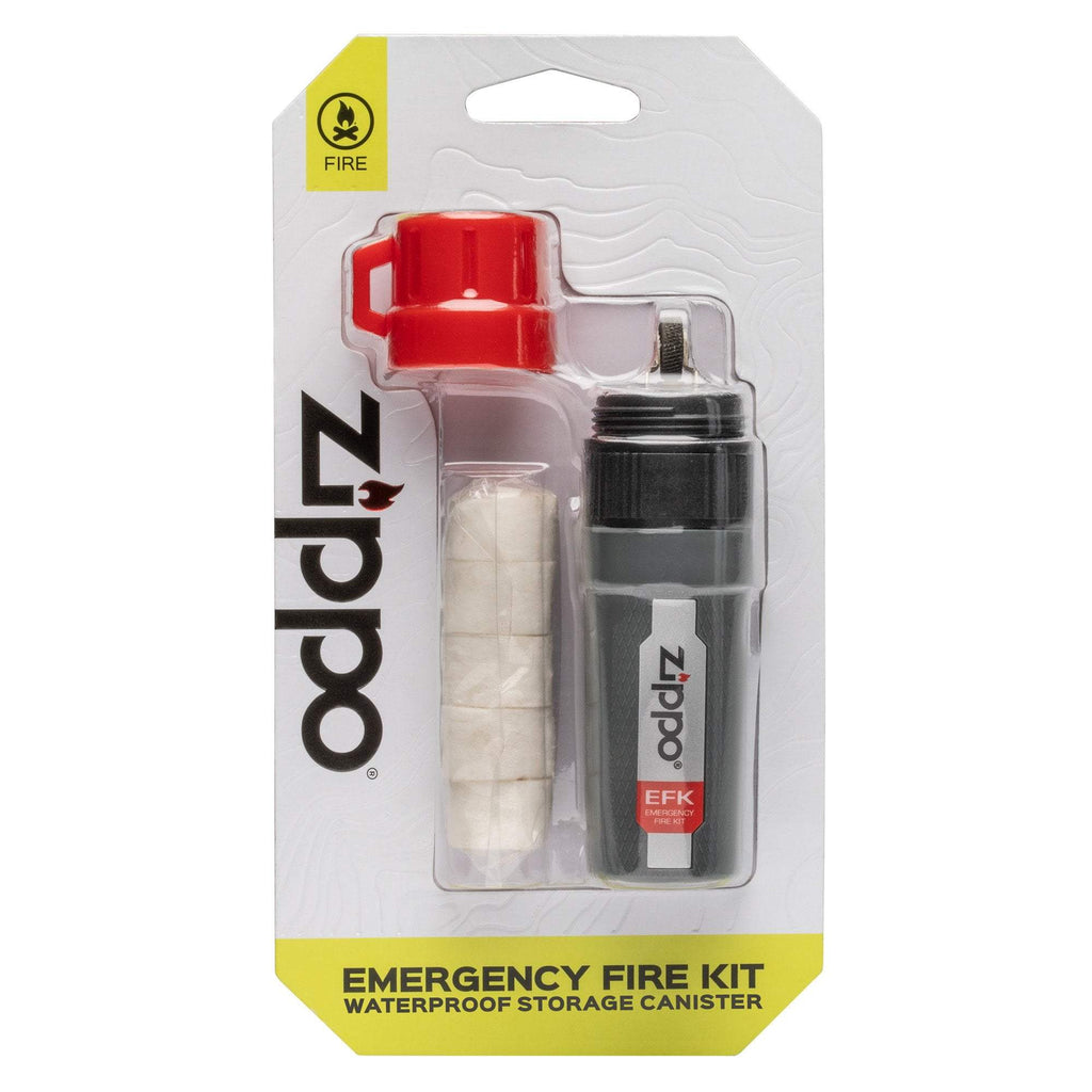 Front view of the Emergency Fire Kit in clamshell packaging