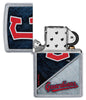 MLB® Cleveland Guardians™ Street Chrome™ Windproof Lighter with its lid open and unlit.
