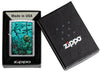 Zippo Shark Nautical Design Brushed Chrome Windproof Lighter in its packaging.