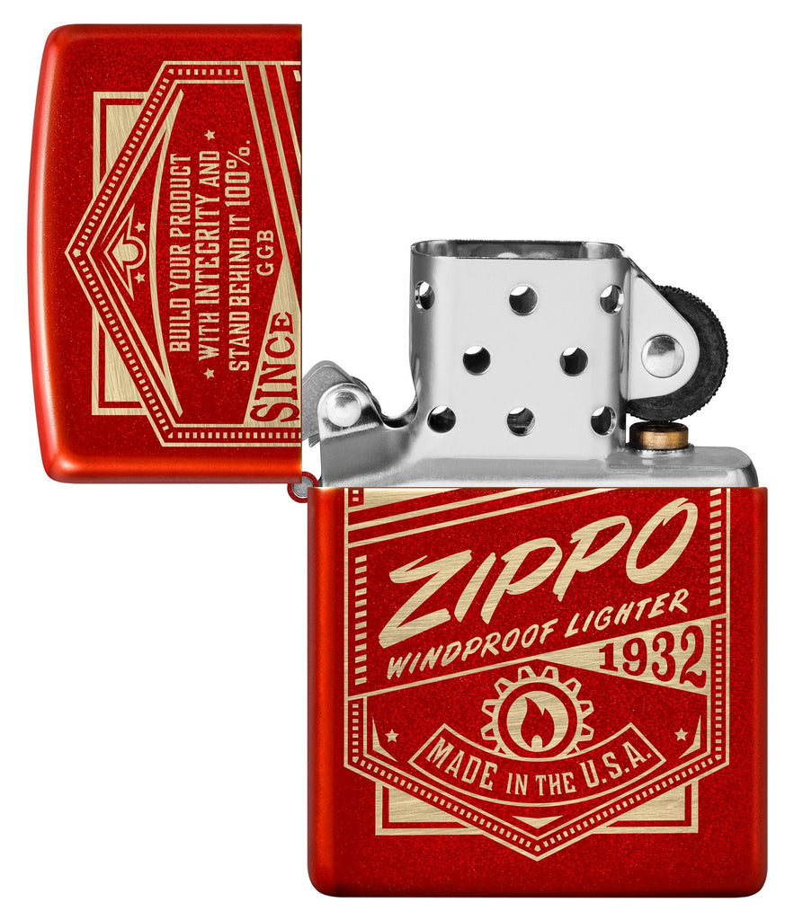 skab mikro klippe Zippo It Works Design Metallic Red Windproof Lighter | Zippo USA