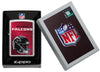 NFL Atlanta Falcons Helmet Street Chrome Windproof Lighter in its packaging.