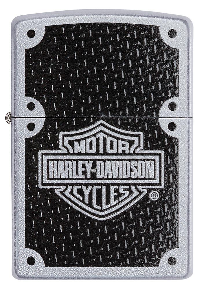 Front view of Harley-DavidsonÂ® Satin Chrome Windproof Lighter