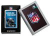 NFL Carolina Panthers Helmet Street Chrome Windproof Lighter in its packaging.