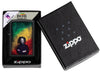 Zippo Black Light Bob Marley Design Black Matte Windproof Lighter in its packaging.