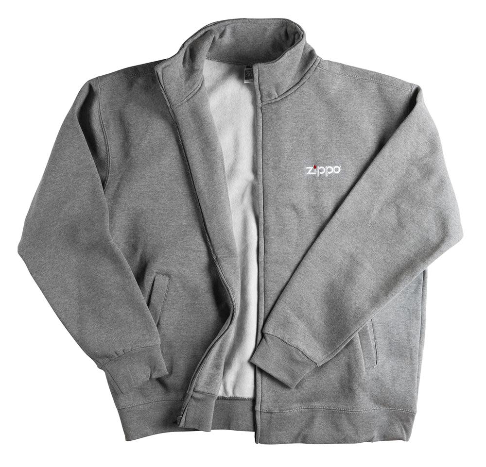 Zippo Men's Pro-Weave Warm Up laying flat, unzipped with the jacket open and folded over.
