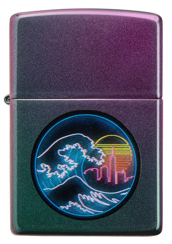 Front of Great Vaporwave Iridescent Windproof Lighter