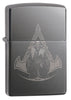 Assassin's Creed® Valhalla pocket lighter closed showing the front of the lighter at a 3/4 angle